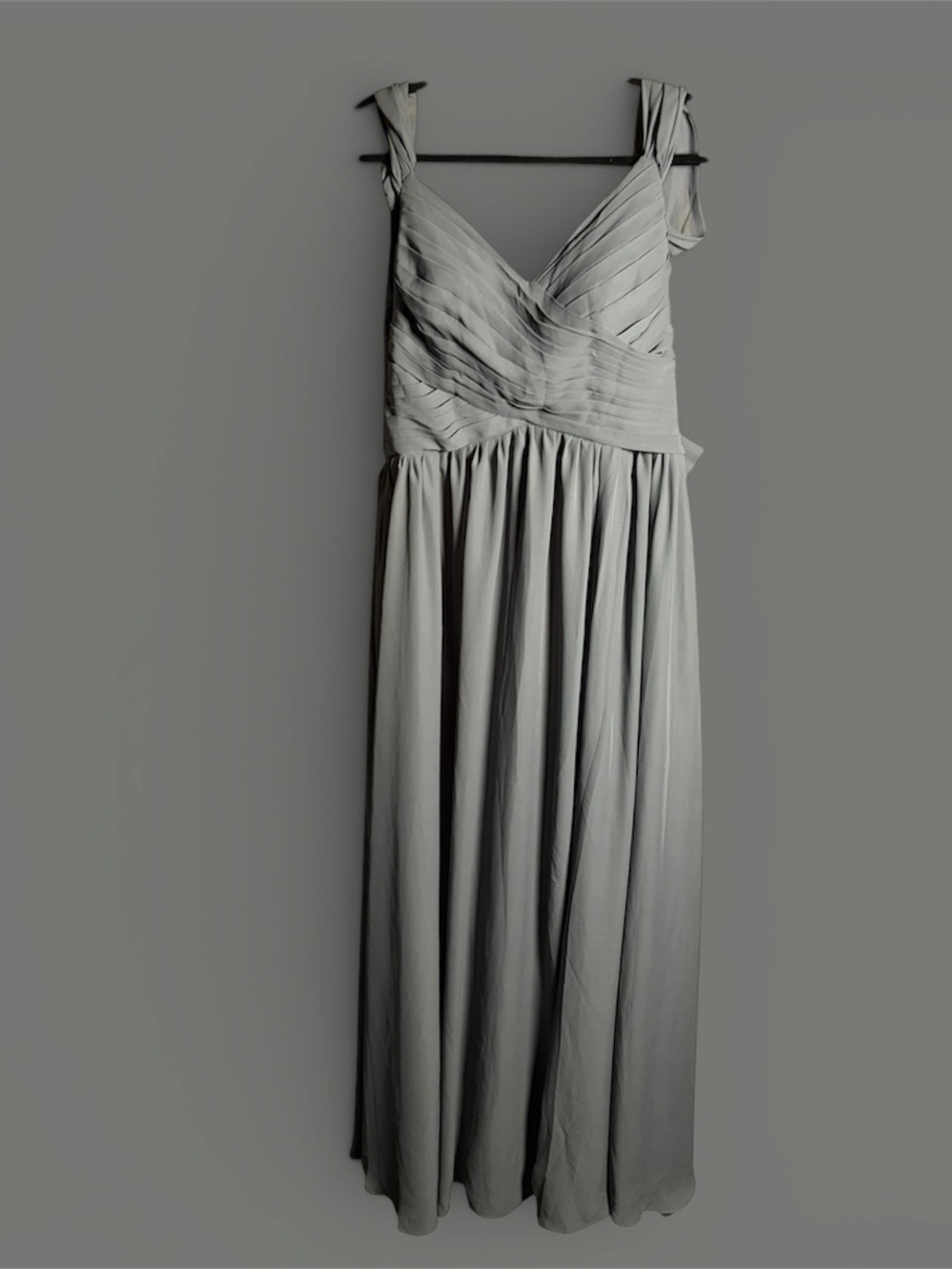 Weinaze Dark Gray Chiffon Bridesmaid Size 12